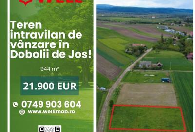Teren agricol intravilan de 944 mp, în Dobolii de Jos