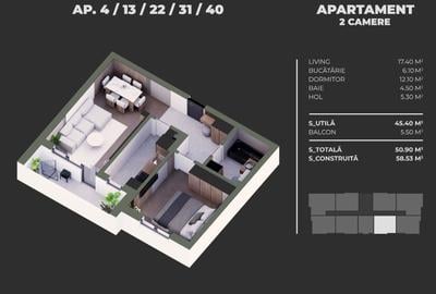 Apartament ideal cu 2 camere, modern finisat - Grand Arena Mall, Sector 4 - 8