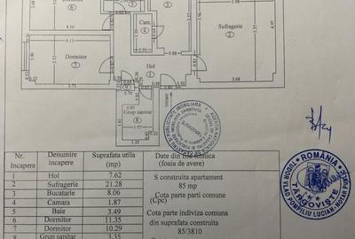 Apartament cu 3 camere decomandat în Central - 1