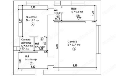 Apartament ultracentral Primaria Timi?oara } 50,3 mp & Boxa - 1