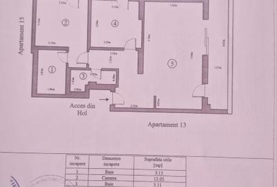 Apartament cu 3 camere decomandat, mobilat în Nord
