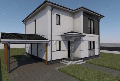 Proprietar . Casa individuala P+1Etaj. 3 Dormitoare. 1 Birou. 3 Bai. Bucatarie Inchisa. CarPort - 1