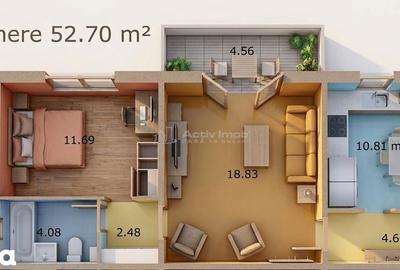 Apartament cu 2 camere semidecomandat în Rogerius - 8