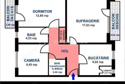 Apartament cu 3 camere decomandat în Central - 5