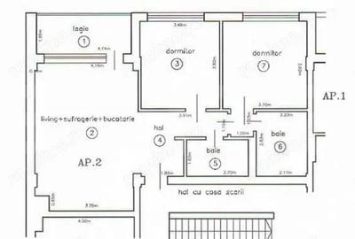 Apartament cu 3 camere decomandat în Soarelui