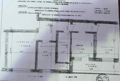 Vând apartament cu trei camere în mun. Dorohoi. - 1