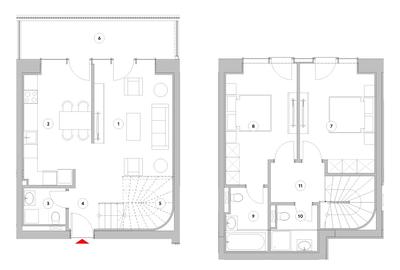 Duplex cu 3 camere - Tip D3A1 - 3