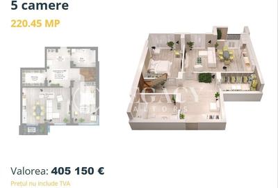 Penthouse cu 5 camere decomandat în Copou