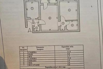 Apartament cu 2 camere semidecomandat în CET - 1