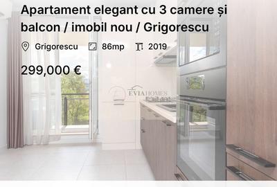 Apartament cu 3 camere semidecomandat, mobilat în Grigorescu