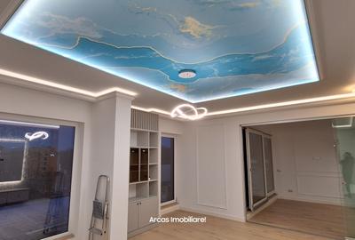 Penthouse cu 3 camere decomandat, mobilat în Sub Arini