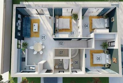 Casa individuala 4 camere si teren 300 mp complex finalizat Tunari - 8