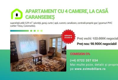Apartament cu 4 camere semidecomandat în Vest