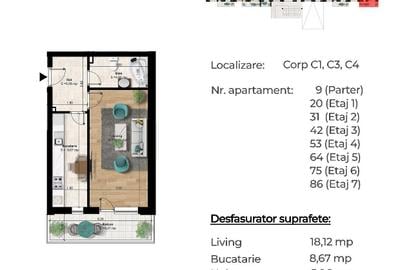 PROMOTIE!!! Garsoniera spatioasa 45 mp , Metrou Berceni (5-7min) - 5