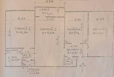 Apartament cu 3 camere decomandat în Dosu Bricii