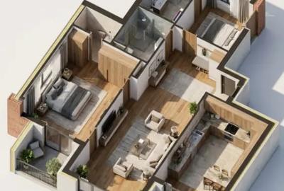 Apartament cu 3 camere semidecomandat în Florești