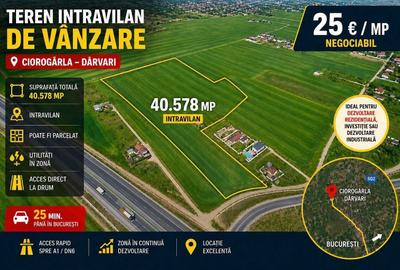 Teren de 40578 mp, în Dârvari