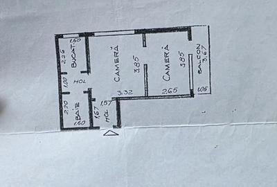 Apartament cu 2 camere semidecomandat în Tătărași