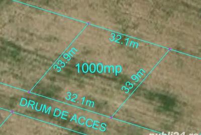 Teren de 1000 mp, în Centura