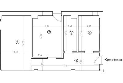 Apartament de vanzare, cu 2 camere, 55 mp, zona Veteranilor