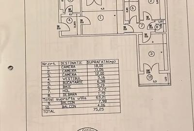 Apartament cu 3 camere semidecomandat, mobilat în Lujerului - 20
