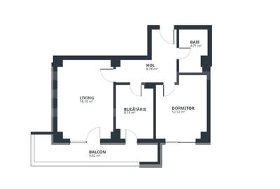 Apartament 2 camere, 52.3 mp, zona Tatarasi - 2