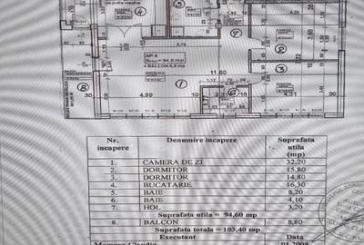 Apartament 3 camere,94mp, cartier Buna Ziua, zona Home Garden, Comision% - 15