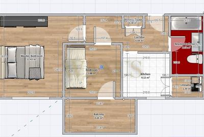 Apartament cu 2 camere semidecomandat, mobilat în Beclean - 8
