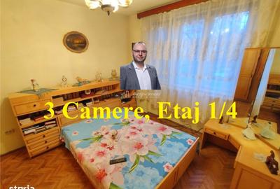 Apartament cu 3 camere semidecomandat, mobilat în Central