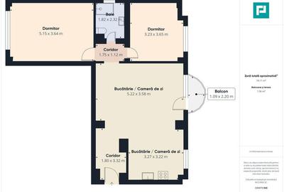 Apartament cu 3 camere semidecomandat în Intim - 8
