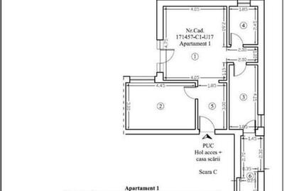 Apartament cu 2 camere semidecomandat în Tractorul - 3