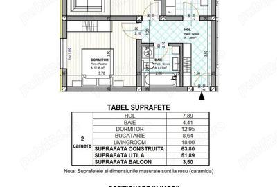 Apartament cu 2 camere decomandat în Central - 9