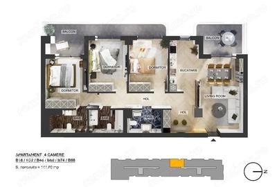 Apartament cu 4 camere decomandat în Pipera - 3