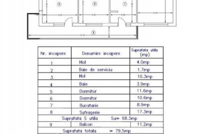 Republicii-z. p. M. Viteazul - 3cam, cf1A, dec,2/4 - 95000eu - 1