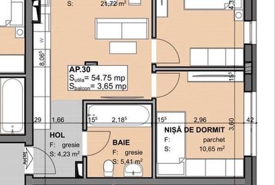 Apartament cu 3 camere în Aeroport - 3