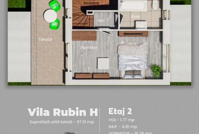 Casă cu 4 camere cu Teren 35 Mp în Ștefăneștii de Jos