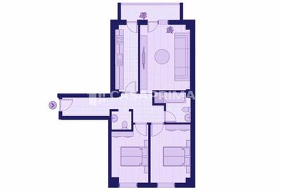 Apartament 3 camere, Decomandat, 2 Bai, 72mp, Dubla orientare - 2