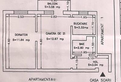 Zodiac,2 camere cu balcon,etaj 3 - 1
