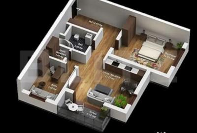 Apartament cu 3 camere decomandat, mobilat în Central - 1