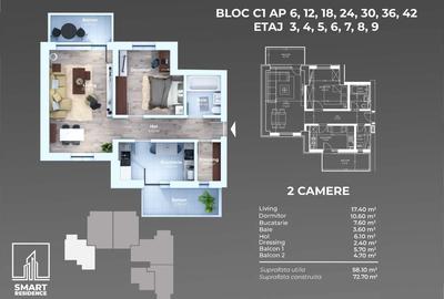 Apartament cu 2 camere decomandat în Apărătorii Patriei - 2