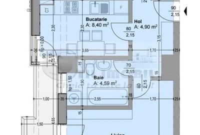Apartament 2 camere, 55 mp, decomandat - Complex Rezidențial Intabulat Apartament 2 camere, 55 mp, decomandat - Complex Rezidențial Intabulat - 6