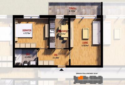 Apartament cu 3 camere, mobilat în Fundeni