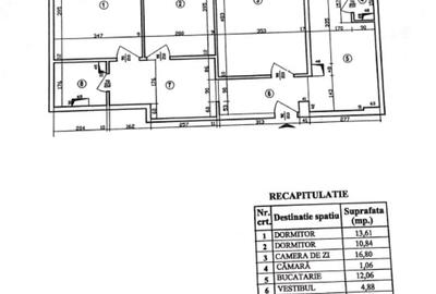 Apartament cu 3 camere decomandat în Central