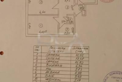 Apartament cu 3 camere decomandat, mobilat în Nicolae Grigorescu