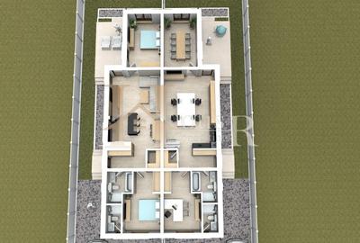 Duplex cu 3 camere cu Canalizare în Albina - 12
