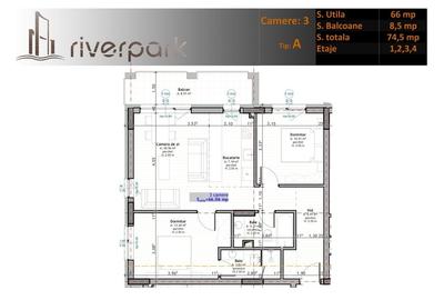 Ap 3 camere - predare imediata! Ansamblu NOU River Park - 4
