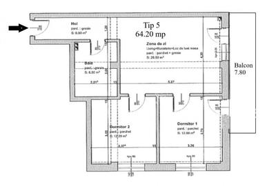 Apartament 3 camere balcon loc parcare zona Triajului Selimb - 7