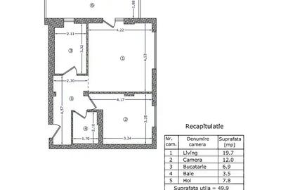 Apartament cu 2 camere decomandat în Nord - 12