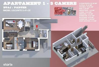 Apartament cu 3 camere decomandat în Chibrit - 14