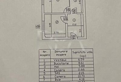 Apartament cu 2 camere decomandat, mobilat în Mărgeanului - 9